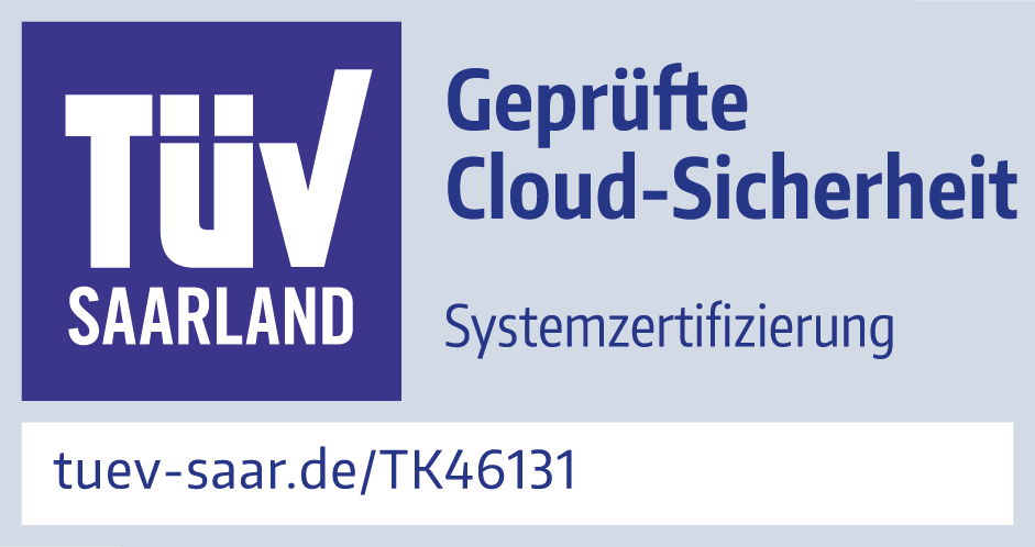 TÜV Saarland geprüfte Cloud-Sicherheit